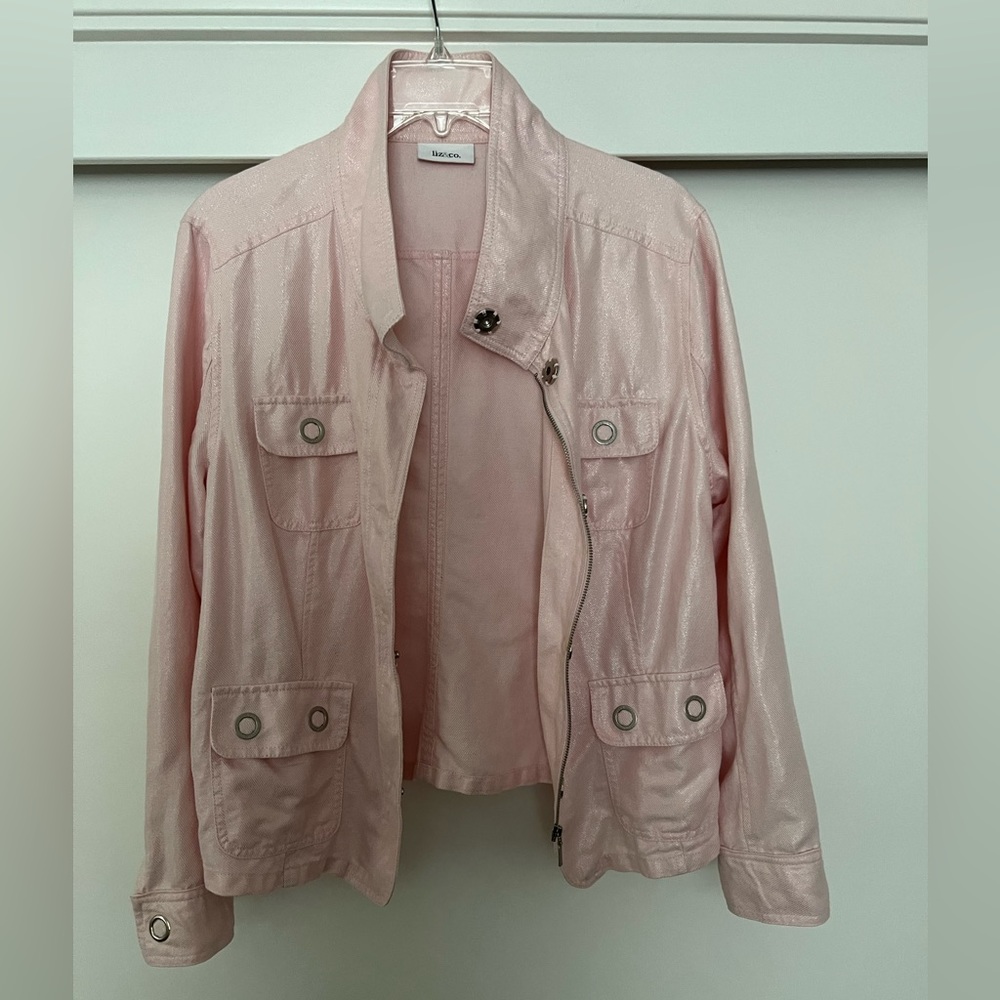 Liz & Co Soft Pink Jacket Size L